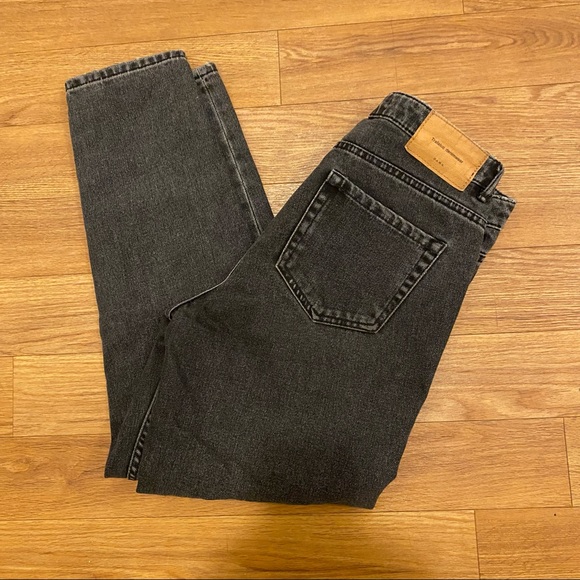 Zara Trafaluc Washed Black Denim High Rise Mom Jeans Size 4 - Picture 11 of 11